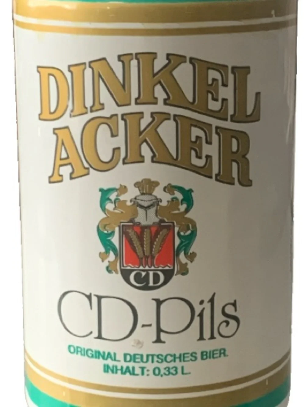 Vintage Beer Can Dinkel Acker CD Pils Original German Beer Empty Aluminum Can